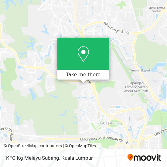 KFC Kg Melayu Subang map