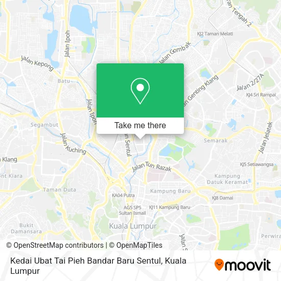 Kedai Ubat Tai Pieh Bandar Baru Sentul map