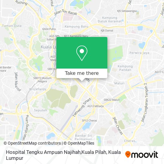 Peta Hospital Tengku Ampuan Najihah,Kuala Pilah