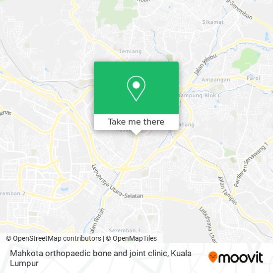 Mahkota orthopaedic bone and joint clinic map