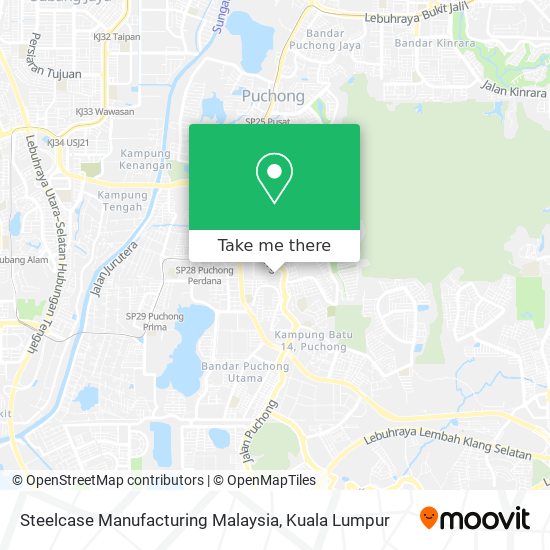 Peta Steelcase Manufacturing Malaysia