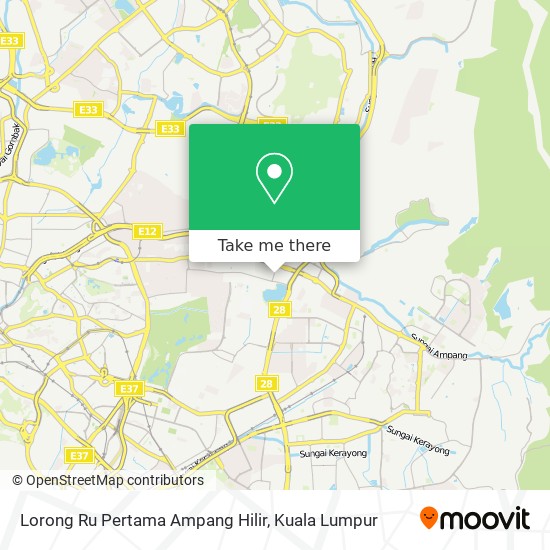 Peta Lorong Ru Pertama Ampang Hilir