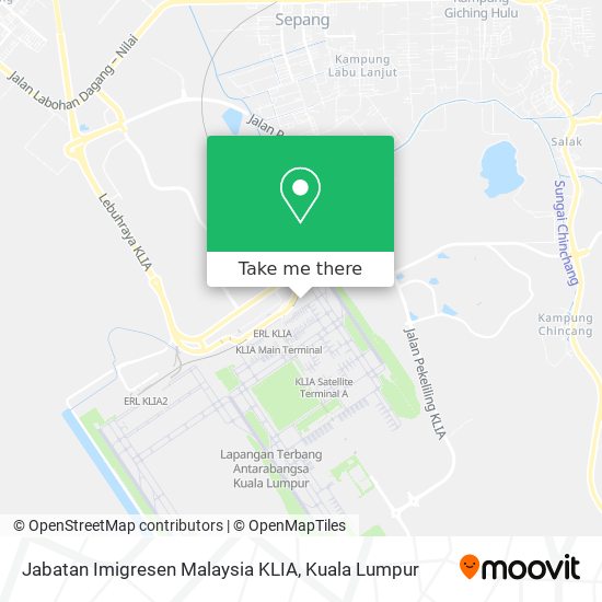 Peta Jabatan Imigresen Malaysia KLIA