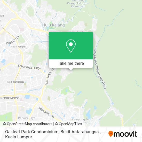Oakleaf Park Condominium, Bukit Antarabangsa. map