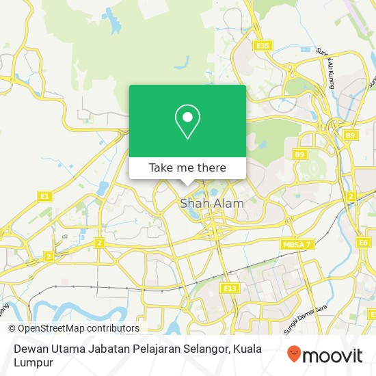 Peta Dewan Utama Jabatan Pelajaran Selangor