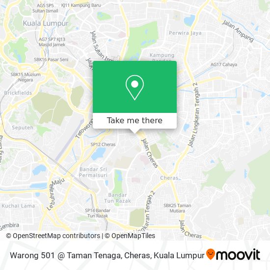 Peta Warong 501 @ Taman Tenaga, Cheras