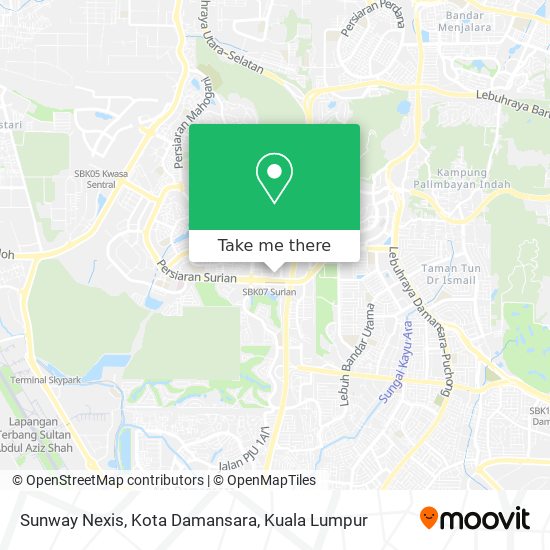 Peta Sunway Nexis, Kota Damansara