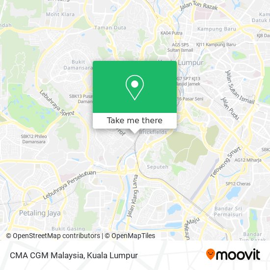 CMA CGM Malaysia map