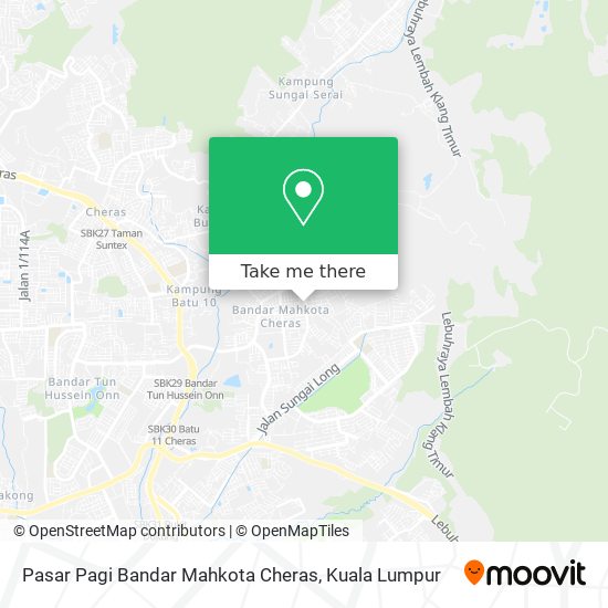 Pasar Pagi Bandar Mahkota Cheras map