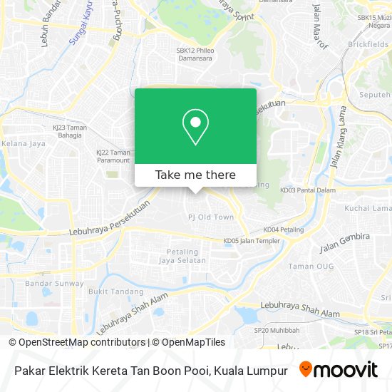 Pakar Elektrik Kereta Tan Boon Pooi map