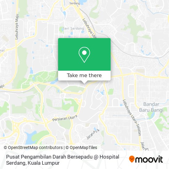 Peta Pusat Pengambilan Darah Bersepadu @ Hospital Serdang