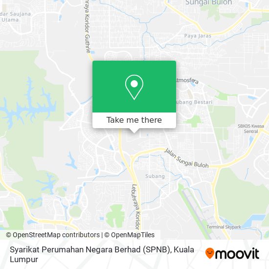 Peta Syarikat Perumahan Negara Berhad (SPNB)