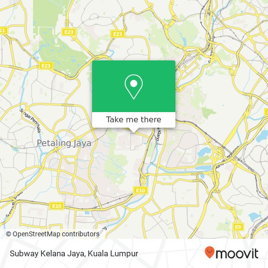 Subway Kelana Jaya map