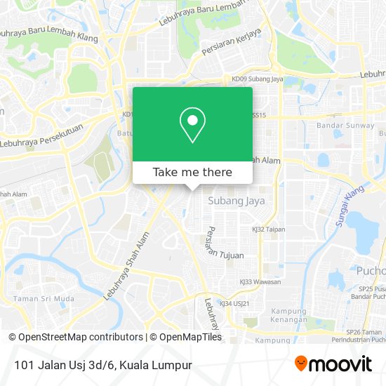 101 Jalan Usj 3d/6 map