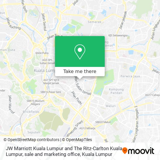 Peta JW Marriott Kuala Lumpur and The Ritz-Carlton Kuala Lumpur, sale and marketing office