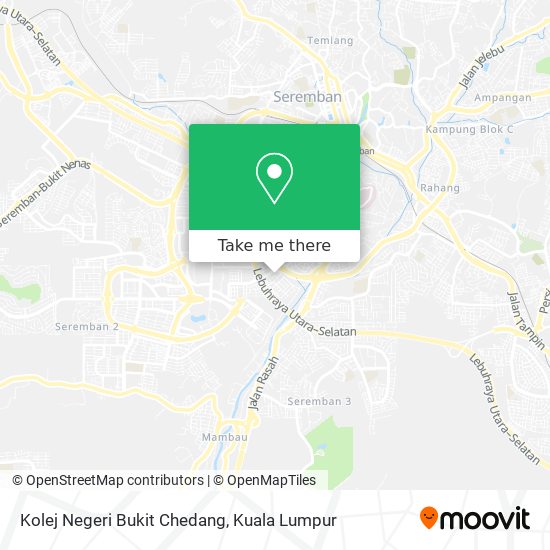 Peta Kolej Negeri Bukit Chedang