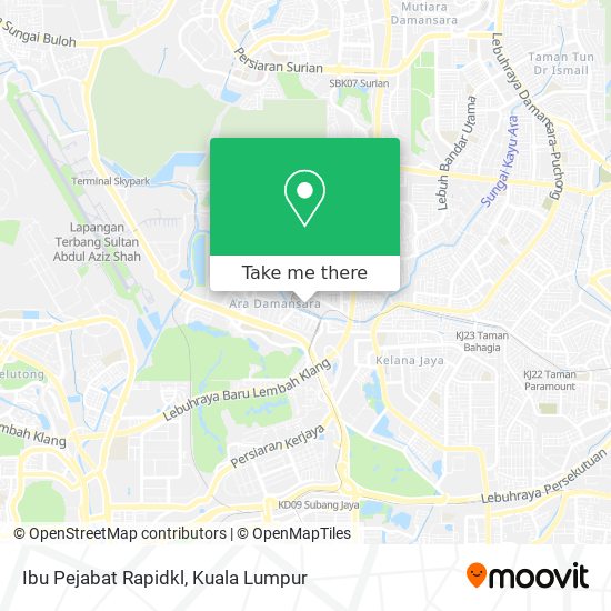 Peta Ibu Pejabat Rapidkl