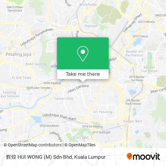 辉煌 HUI WONG (M) Sdn Bhd map