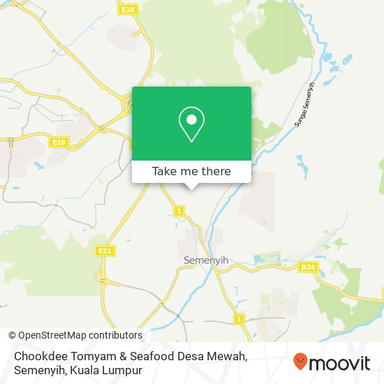 Peta Chookdee Tomyam & Seafood Desa Mewah, Semenyih