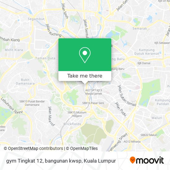 gym Tingkat 12, bangunan kwsp map