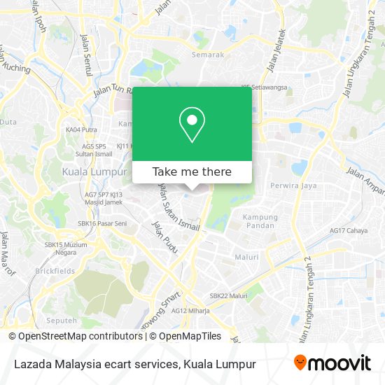 Lazada Malaysia ecart services map