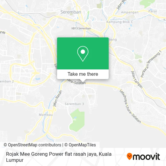 Rojak Mee Goreng Power flat rasah jaya map