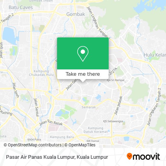 Peta Pasar Air Panas Kuala Lumpur