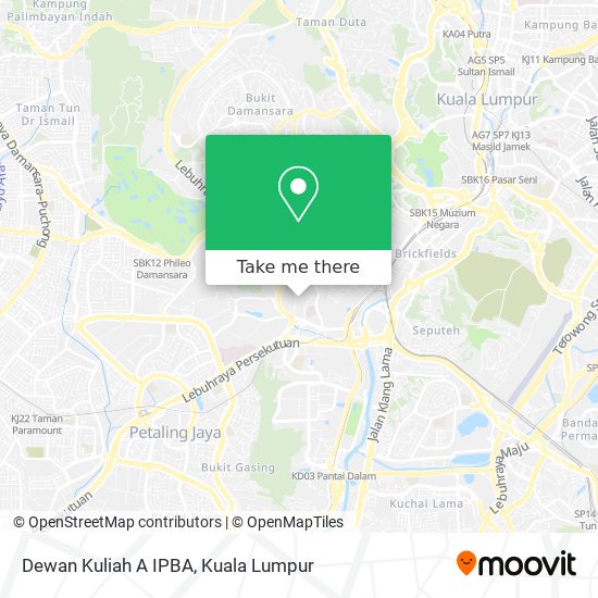 Dewan Kuliah A  IPBA map