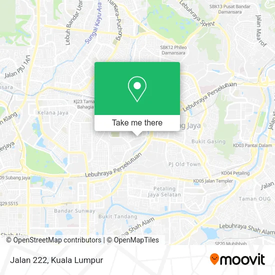 Jalan 222 map