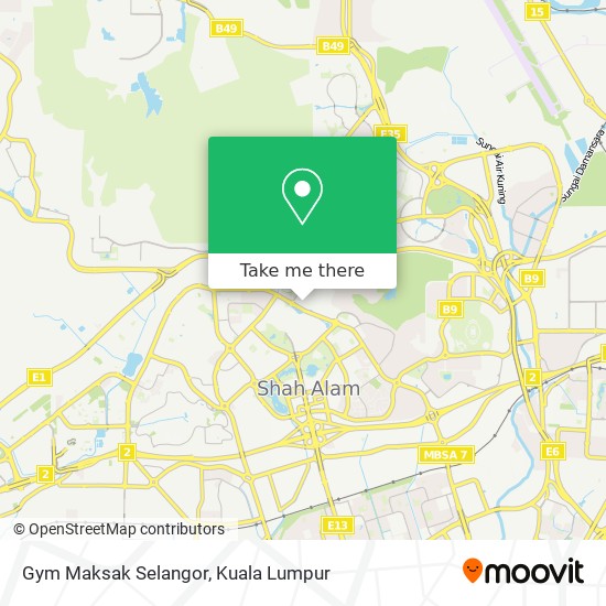 Gym Maksak Selangor map