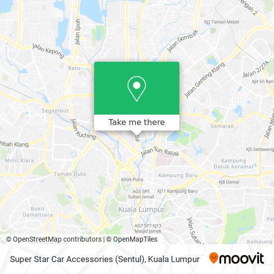 Super Star Car Accessories (Sentul) map