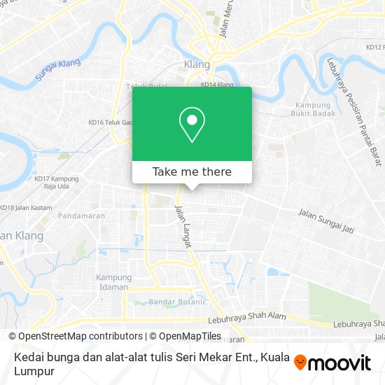 Peta Kedai bunga dan alat-alat tulis Seri Mekar Ent.