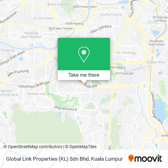 Global Link Properties (KL) Sdn Bhd map