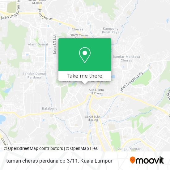 taman cheras perdana cp 3/11 map