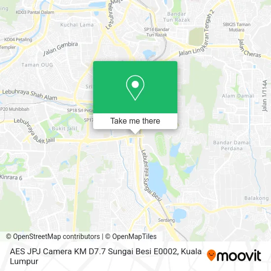 AES JPJ Camera KM D7.7 Sungai Besi E0002 map