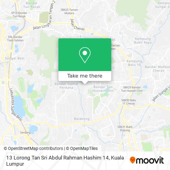 13 Lorong Tan Sri Abdul Rahman Hashim 14 map