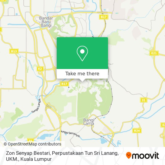 Peta Zon Senyap Bestari, Perpustakaan Tun Sri Lanang, UKM.