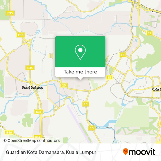 Guardian Kota Damansara map