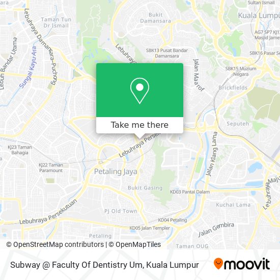 Subway @ Faculty Of Dentistry Um map