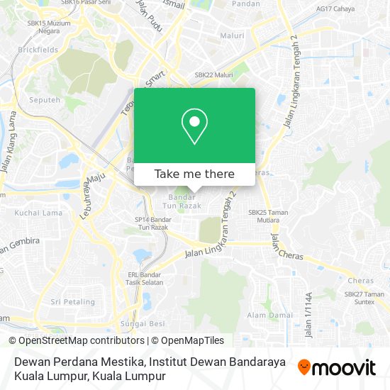 Dewan Perdana Mestika, Institut Dewan Bandaraya Kuala Lumpur map