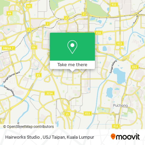 Hairworks Studio , USJ Taipan map