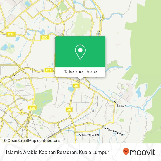 Islamic Arabic Kapitan Restoran map