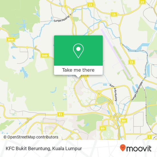 KFC Bukit Beruntung map