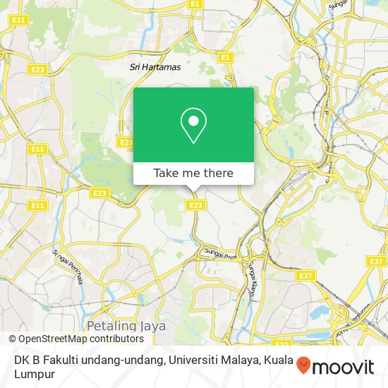 DK B Fakulti undang-undang, Universiti Malaya map