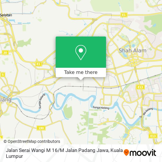 Peta Jalan Serai Wangi M 16 / M Jalan Padang Jawa