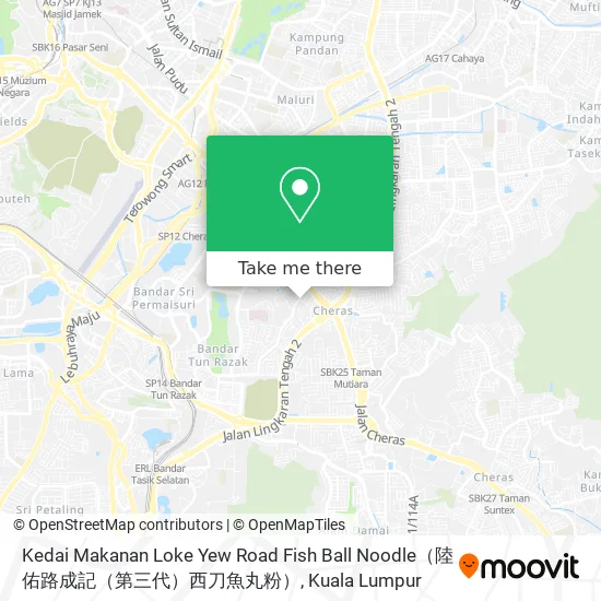 Kedai Makanan Loke Yew Road Fish Ball Noodle（陸佑路成記（第三代）西刀魚丸粉） map