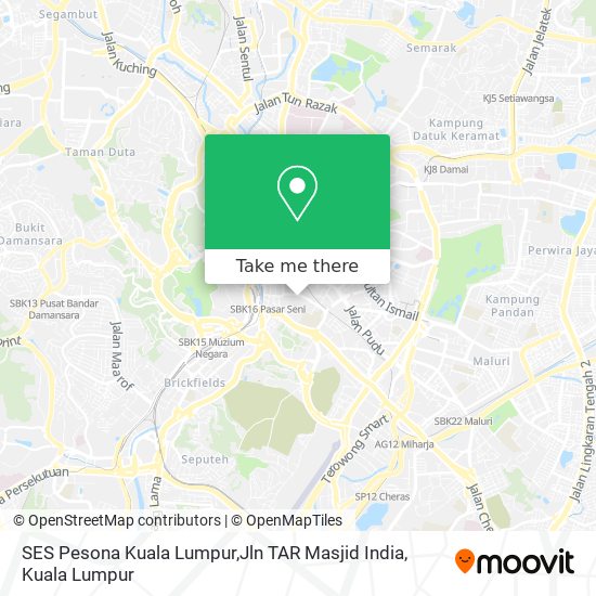 Peta SES Pesona Kuala Lumpur,Jln TAR Masjid India