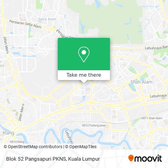 Blok 52 Pangsapuri PKNS map