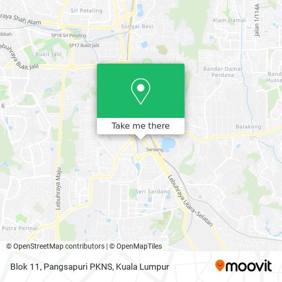 Blok 11, Pangsapuri PKNS map