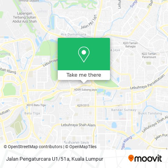 Jalan Pengaturcara U1/51a map